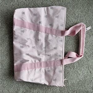 Pink Striped Tote Bag